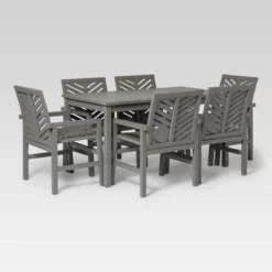 7pc Slatted Chevron Acacia Patio Dining Set - Saracina Home 25 7pc Slatted Chevron Acacia Patio Dining Set - Saracina Home -Outdoor Garden Store GUEST 1d49e516 b23d 4ee6 a1e1 e3a2c4f32dfa