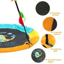 Costway 40'' Flying Saucer Tree Swing Indoor Outdoor Swing W/Hanging Strap Helicopter -Outdoor Garden Store GUEST 1dc2dd5b 772d 403b 81d5 5b0d95b6ae07