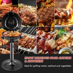 Costway Portable 1600W Electric BBQ Grill With Temperature Control & Grease Collector Red/Black -Outdoor Garden Store GUEST 1e34217a 44c1 4a3b b88a 853b236d4d07