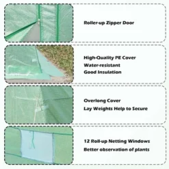 Aoodor Large Walk-in Green House With Zippered Screen Doors -Outdoor Garden Store GUEST 1ed220a8 668e 405b 82eb ed75089e8d00