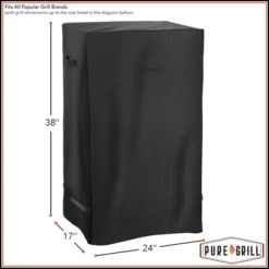Pure Grill 40-inch Smoker BBQ Grill Cover For Electric Vertical Smokers, Universal Fit Cover - 24" X 17" X 38" 10 Pure Grill 40-inch Smoker BBQ Grill Cover For Electric Vertical Smokers, Universal Fit Cover - 24" X 17" X 38" -Outdoor Garden Store GUEST 1ef1a50d e866 4db2 ab04 c0a0a01ff84d