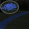 Nature Spring Glow-in-the-Dark Solar Pathway Pebble Lights, 200 Pcs. - Blue