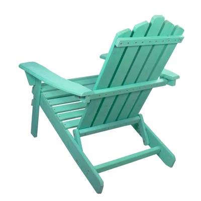 Northlight 36" Green Classic Folding Wooden Adirondack Chair 4 Northlight 36" Green Classic Folding Wooden Adirondack Chair - Image 4