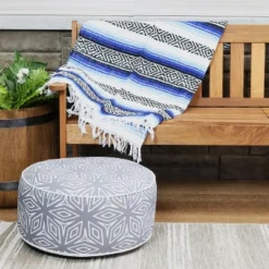 Sunnydaze Decor Sunnydaze Indoor/Outdoor All-Weather, Water-Resistant Inflatable Blow Up Ottoman Pouf -Outdoor Garden Store GUEST 20978e86 81de 40b9 aa78 b026c34c1091