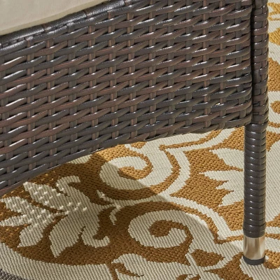 Nadia 9pc Wood & Wicker Expandable Dining Set - Natural/Brown/Beige - Christopher Knight Home 6 Nadia 9pc Wood & Wicker Expandable Dining Set - Natural/Brown/Beige - Christopher Knight Home - Image 6