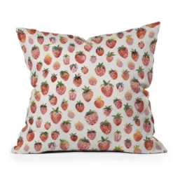 Ninola Design Strawberries Countryside Summer Outdoor Throw Pillow Red - Deny Designs -Outdoor Garden Store GUEST 21b04c6d 2680 4a6a 9d3c 7ccbb544949a