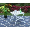 Outdoor Slat Top Coffee Table - White - Captiva Designs