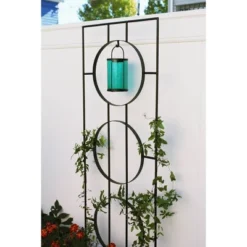 79.75" Tall Iron Modern Samara Decorative Garden Trellis Black Powder Coat Finish - Achla Designs -Outdoor Garden Store GUEST 2332ded3 4247 4548 9673 d6ad4e0734d4