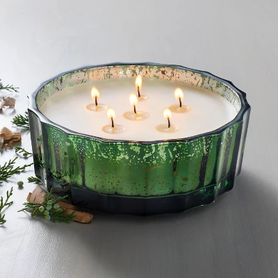 Mercury Glass Fireside Spruce Jar Christmas Candle Green 32oz - Hearth & Hand™ With Magnolia 1 Mercury Glass Fireside Spruce Jar Christmas Candle Green 32oz - Hearth & Hand™ With Magnolia