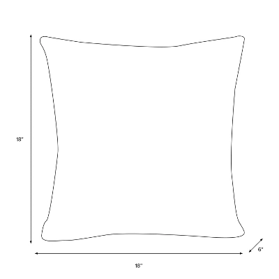 18" X 18" Outdoor Decorative Throw Pillow Halfmoon Black/White - Skyline Furniture 4 18" X 18" Outdoor Decorative Throw Pillow Halfmoon Black/White - Skyline Furniture - Image 4