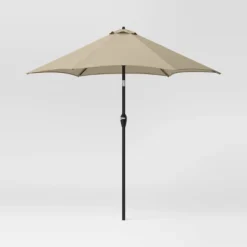 9'x9' Market Patio Umbrella - Black Pole - Threshold™ -Outdoor Garden Store GUEST 26376d4f 0c79 4670 8138 0cf481a01677