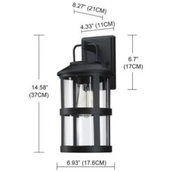Glass Outdoor Wall Light Black - Wellfor 11 Glass Outdoor Wall Light Black - Wellfor -Outdoor Garden Store GUEST 26391483 26bd 4e26 8d6f 3ced95595406