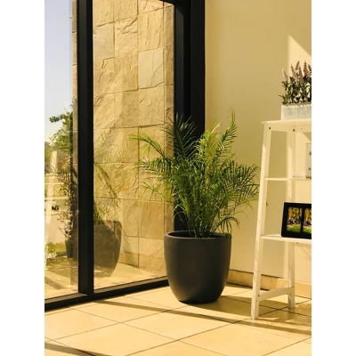 Rosemead Home & Garden, Inc. 17" Concrete/Fiberglass Modern Indoor/Outdoor Planter Charcoal Gray 5 Rosemead Home & Garden, Inc. 17" Concrete/Fiberglass Modern Indoor/Outdoor Planter Charcoal Gray - Image 5