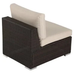 Santa Rosa 5pc Wicker Patio Seating Sectional Set With Cushions - Multi Brown With Beige Cushions - Christopher Knight Home -Outdoor Garden Store GUEST 2b56ff86 680b 4eef 94fa 365e35d534a8