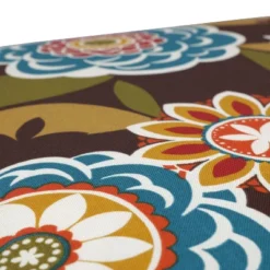 Outdoor 2-Piece Reversible Lumbar Toss Pillow Set - Brown/Turquoise Floral/Stripe - Pillow Perfect -Outdoor Garden Store GUEST 2b7d154d 08d3 452a b0e5 c492b0cee15b