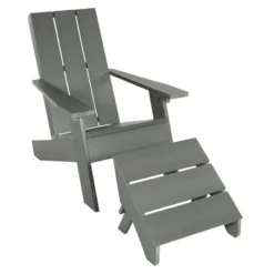 Italica 2pc Modern Adirondack Chair And Folding Ottoman - Highwood -Outdoor Garden Store GUEST 2ca6d951 7e87 4882 86e7 d4aa12f24384
