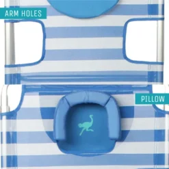 Ostrich 3-N-1 Altitude Outdoor Lounge Reclining Beach Lake 16-Inch Height Chair, Stripped Blue 6 Ostrich 3-N-1 Altitude Outdoor Lounge Reclining Beach Lake 16-Inch Height Chair, Stripped Blue -Outdoor Garden Store GUEST 2d28ea21 0800 4e9f b1e3 ea5519c6162d