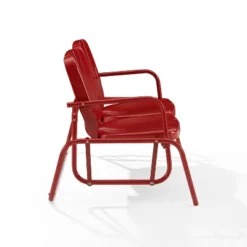 Ridgeland Outdoor Metal Loveseat Glider - Red - Crosley -Outdoor Garden Store GUEST 2d661e37 190d 4a82 bf28 3519a7021bea