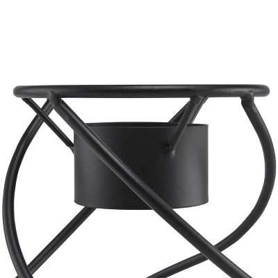 8" X 9" Indoor/Outdoor Spiraling Metal Gazing Globe Stand Black - Alpine Corporation 3 8" X 9" Indoor/Outdoor Spiraling Metal Gazing Globe Stand Black - Alpine Corporation - Image 3