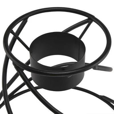 8" X 9" Indoor/Outdoor Spiraling Metal Gazing Globe Stand Black - Alpine Corporation 2 8" X 9" Indoor/Outdoor Spiraling Metal Gazing Globe Stand Black - Alpine Corporation - Image 2