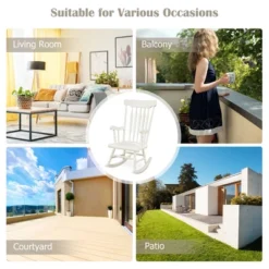 Costway Solid Wood Rocking Chair Porch Rocker Indoor Outdoor Seat Glossy Finish WhiteCoffee 14 Costway Solid Wood Rocking Chair Porch Rocker Indoor Outdoor Seat Glossy Finish WhiteCoffee -Outdoor Garden Store GUEST 2eb60929 5257 443f 9961 cc8adb882f25