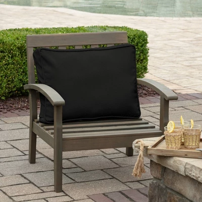 19" X 24" X 8" ProFoam Outdoor Plush Deep Seat Back Cushion Onyx Black - Arden Selections 1 19" X 24" X 8" ProFoam Outdoor Plush Deep Seat Back Cushion Onyx Black - Arden Selections