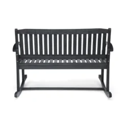 Regatta Acacia Patio Rocking Loveseat - Dark Gray - Christopher Knight Home 5 Regatta Acacia Patio Rocking Loveseat - Dark Gray - Christopher Knight Home -Outdoor Garden Store GUEST 3124be8c 4bca 4189 aa09 734c8ccdc233