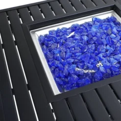 5pc Patio Dining Set With Square Steel Fire Pit With Faux Wood Tabletop & Rattan 360 Swivel Chairs - Captiva Designs -Outdoor Garden Store GUEST 31df01c5 fd94 4405 9eaf 56e4c6b94c3e