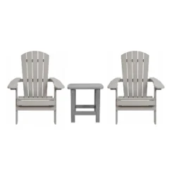 Merrick Lane Set Of Two Folding Adirondack Patio Chairs With Matching Outdoor Side Table -Outdoor Garden Store GUEST 31fe0e17 41d5 41a3 aee7 8f84df5966d2 1