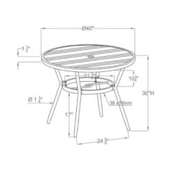 3pc Arna Patio Set With 40" Round Dining Table - MiBasics -Outdoor Garden Store GUEST 33362150 a5bf 4bfe a8b6 b5a9af461acf