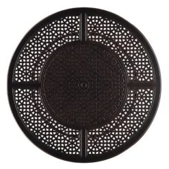 5pc Set With 44" Round Outdoor Aluminum Fire Pit Table & Four Swivel Rocking Chairs & Wind Blocker Lid - Oakland Living -Outdoor Garden Store GUEST 33727674 4260 4cb1 835b 51a943d2bf7d