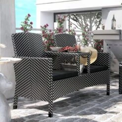 2pc Maksville Aluminum Patio Loveseat & Storage Bench - MiBasics -Outdoor Garden Store GUEST 34802929 7a3a 4742 8249 7e956b4d1551