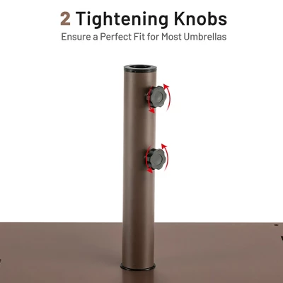 Costway 10ft Solar Lights Patio Umbrella Outdoor W/ 50 LBS Movable Umbrella Stand Red 6 Costway 10ft Solar Lights Patio Umbrella Outdoor W/ 50 LBS Movable Umbrella Stand Red - Image 6