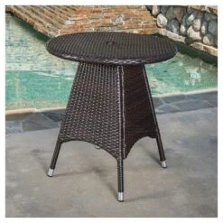 Ceylon 3-piece Wicker Patio Bistro Set - Brown - Christopher Knight Home -Outdoor Garden Store GUEST 37a216bc ee99 4d64 b6ef ec3adb8e0e51