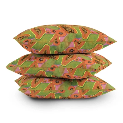 Sewzinski Papayas Outdoor Throw Pillow - Deny Designs 2 Sewzinski Papayas Outdoor Throw Pillow - Deny Designs - Image 2