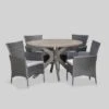 Cedros 5pc Acacia Wood And Wicker Dining Set - Christopher Knight Home