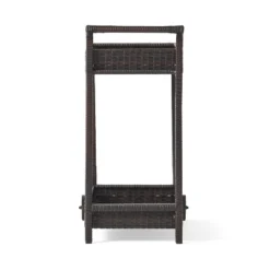 Savona Wicker Outdoor Serving Cart - Brown - Christopher Knight Home -Outdoor Garden Store GUEST 3ae5699d 3049 4a21 8bb0 290da99100a8