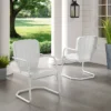 Ridgeland 2pk Outdoor Chairs - White - Crosley