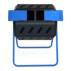 FCMP Outdoor 37 Gallon 8 Sided Plastic Dual Chamber Double Door Tumbling Composter Outdoor Elevated Rotating Garden Compost Bin, Blue/Black -Outdoor Garden Store GUEST 3b873a51 8fd2 4cfd 810f 3fa56e0240f4