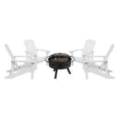 Flash Furniture 5 Piece Charlestown Poly Resin Wood Adirondack Chair Set With Fire Pit - Star And Moon Fire Pit With Mesh Cover 21 Flash Furniture 5 Piece Charlestown Poly Resin Wood Adirondack Chair Set With Fire Pit - Star And Moon Fire Pit With Mesh Cover -Outdoor Garden Store GUEST 3b8b9c48 3d62 45b3 87c9 4a9f523e26e5 1