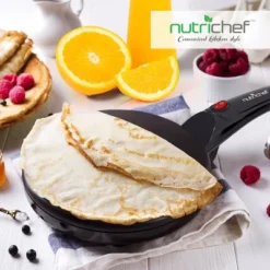 NutriChef Electric Griddle Crepe Maker - Nonstick Pan Cooktop With Automatic Temperature Control & Plug-in Operation For Kitchen & Countertop. -Outdoor Garden Store GUEST 3c381b5f 7719 424d b001 4c7c1c9f603c