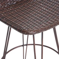 Penley 3pc Acacia Wood Industrial Bar Set Teak - Christopher Knight Home