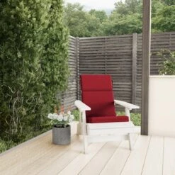 High-Back Patio Chair Cushion For Outdoor Furniture, Adirondack, Rocking Or Dining Chairs Red Mildew & UV Resistant Fabric With Piping & Ties By LHC -Outdoor Garden Store GUEST 3ce6081e 6059 4a00 91f4 c2225eb475a9