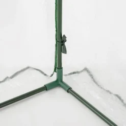 Outsunny 5' X 4' X 7' Lean-to Greenhouse, Walk-in Wall Mounted Hot House & Plant Nursery With 2 Zippered Roll Up Doors, Sloping PVC Cover, Green -Outdoor Garden Store GUEST 3d1f2309 7585 48a0 a1ce f4953d27025c