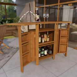 Patio Bar Table Teak - Olivia & May -Outdoor Garden Store GUEST 3d5b1d29 6e6a 4851 9363 acbd38919b6d