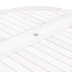 Outdoor Drop Leaf Round Dining Table - Whitewash - CorLiving -Outdoor Garden Store GUEST 3e8b7996 bbc4 4d2a 9ef6 b204ed6b063a