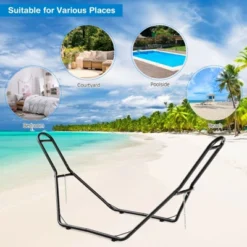 Costway Hammock Stand Heavy Duty Steel Frame Hanging Hooks Indoor Outdoor 16 Costway Hammock Stand Heavy Duty Steel Frame Hanging Hooks Indoor Outdoor -Outdoor Garden Store GUEST 3ed36b7b b7a2 49bf b93f dfd41da1f9ab