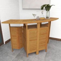 Patio Bar Table Teak - Olivia & May -Outdoor Garden Store GUEST 3efd1f81 89db 43ac 8fde 094c5ac0f77f