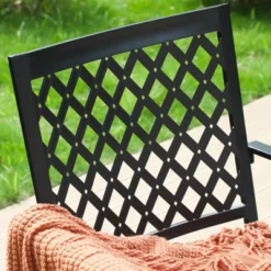 5pc Patio Set With Faux Wood Table & Metal Chairs - Captiva Designs -Outdoor Garden Store GUEST 3f095725 3dc0 4fd9 a77f c6e18457b128