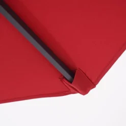 10' X 10' Cantilever Patio Hanging Umbrella With Crank And Cross Base Red - Wellfor -Outdoor Garden Store GUEST 4124f00c c604 4360 9f67 d6612a26621d